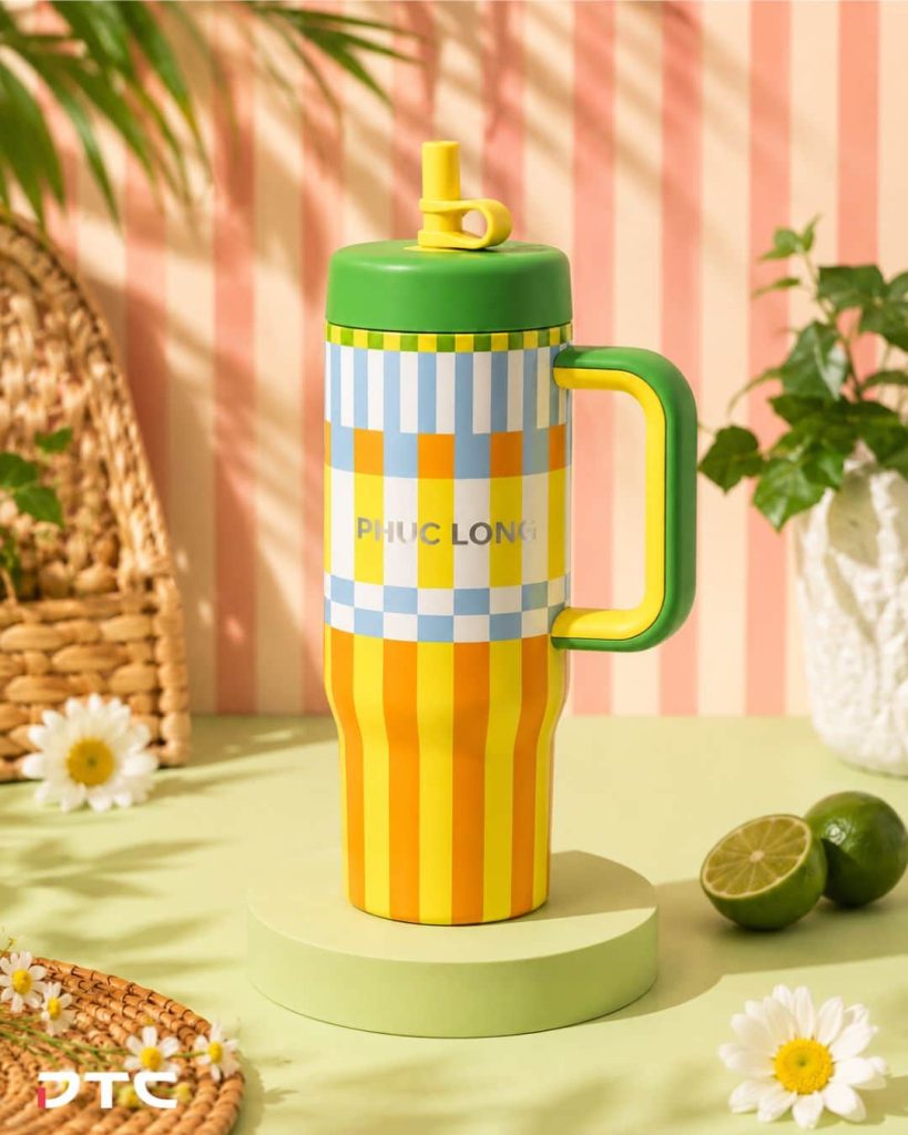 Phuc Long 650ml Yellow thermal bottle from the Lô-Cồ Vibe collection