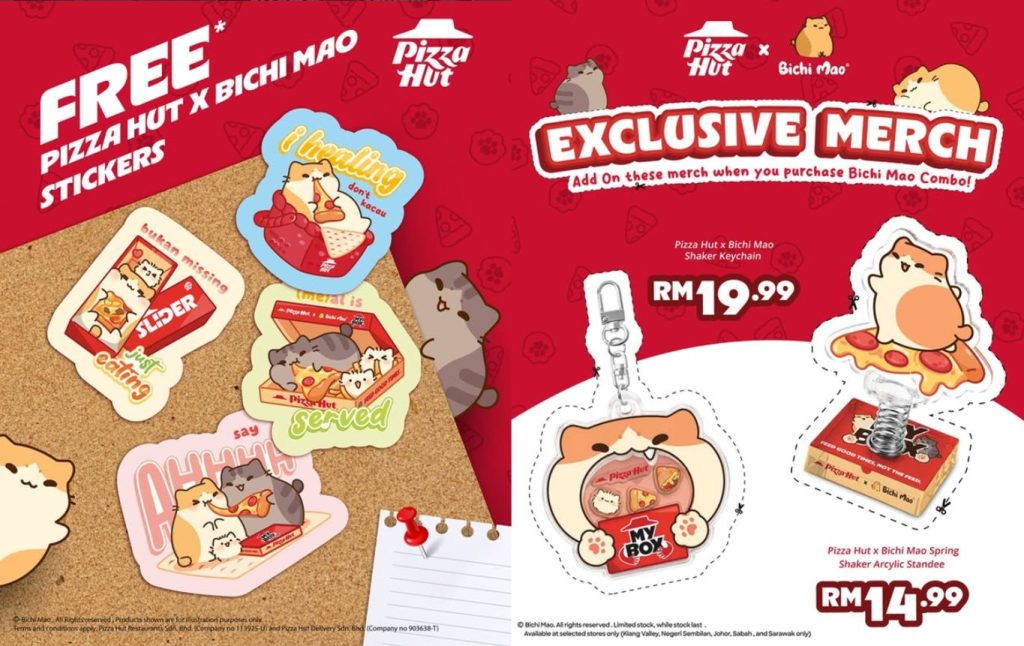 Pizza Hut x Bichi Mao merchandise collection in Malaysia