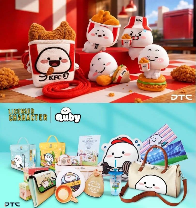Quby merchandise produced by DTC Malaysia