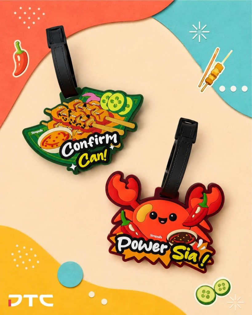 Strepsils chilli crab and satay luggage tags from the Singapore GWP campaign