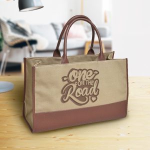 Canvas Leather Tote Bag