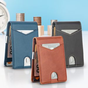 Waterborne-PU-Leather-Money-Clip-Card-Holder