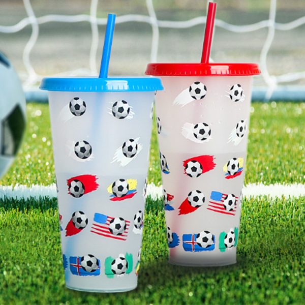 Soccer Ball Designs Colour Changing Tumbler