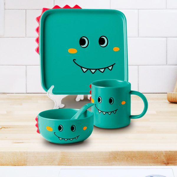 Cartoon Design Ceramic Personal Dining Set