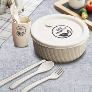 Wheat Straw Round Lunch Box