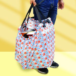 Customised Print Clip-to-Trolley Foldable Grocery Bag