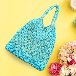 Reusable Cotton Woven Mesh Tote Bag