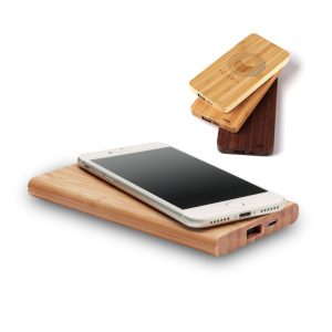 Wireless Bamboo Power Bank