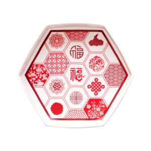 CNY Hexagon Plate and Bowl