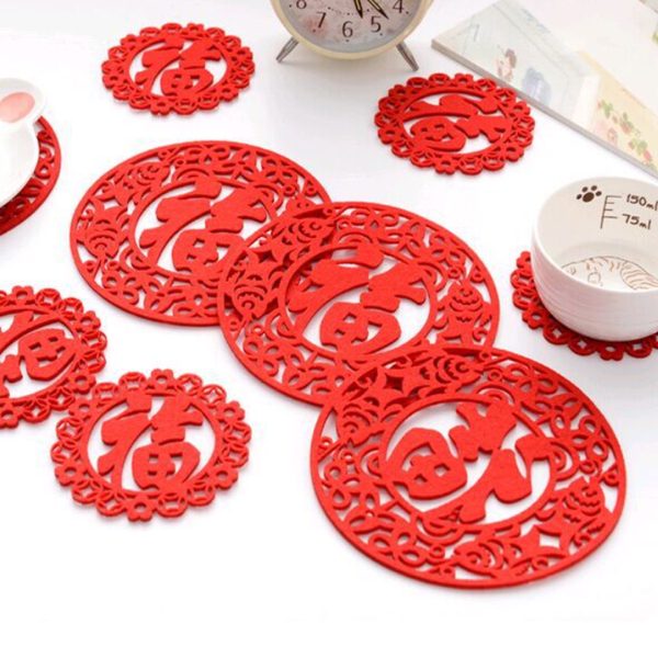 Customised CNY Felt Coaster