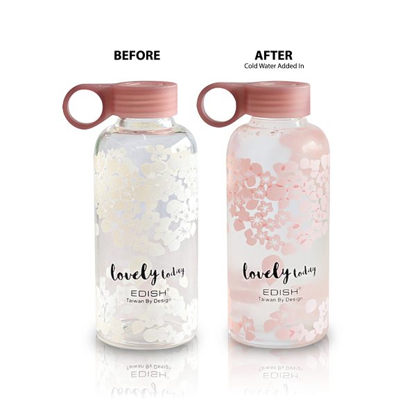 Customised Colour Changing Glass Bottle (450ml)