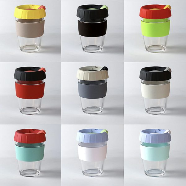 Glass Mug with Lid (250ml / 340ml / 450ml)