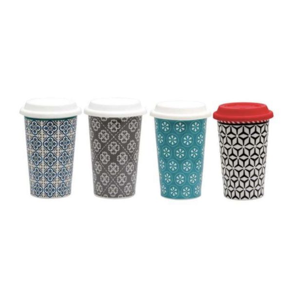 Ceramic Travel Mug with Silicone Lid (450ml)