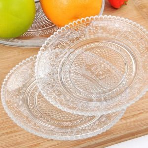 Decorated Chantilly Glass Plate