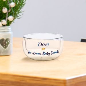 Dove double wall dessert glass bowl