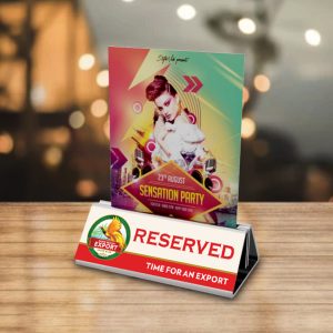 Reserved Sign cum Tent Card Holder