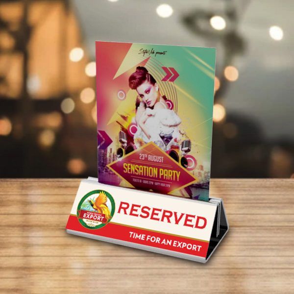 Reserved Sign cum Tent Card Holder