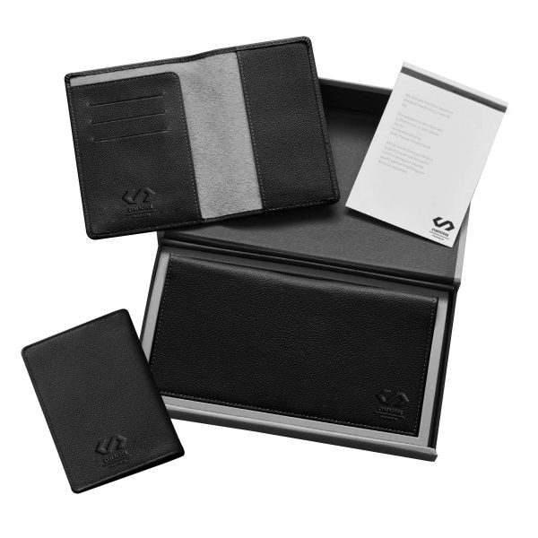 PU Leather Passport & Cheque Book Holder Gift Set