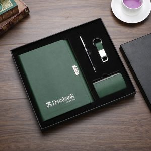 4-pc PU Leather Notebook Gift Set