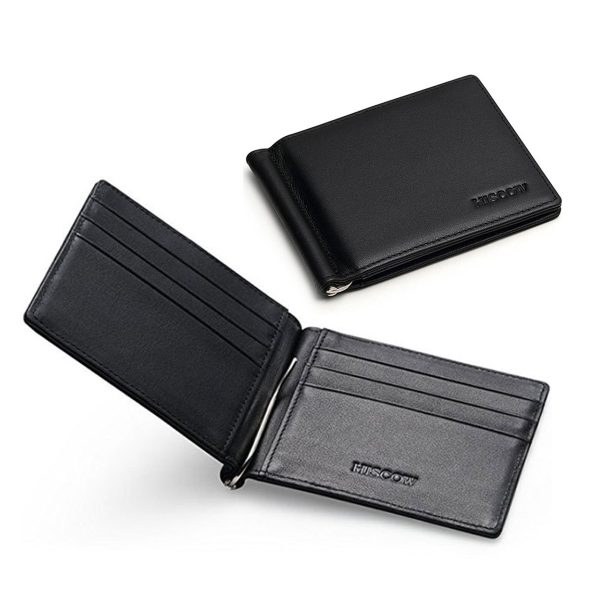 Slim PU Leather Wallet with Clip