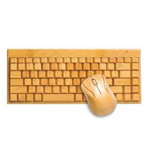 Wireless Bamboo Bluetooth Keyboard & Mouse