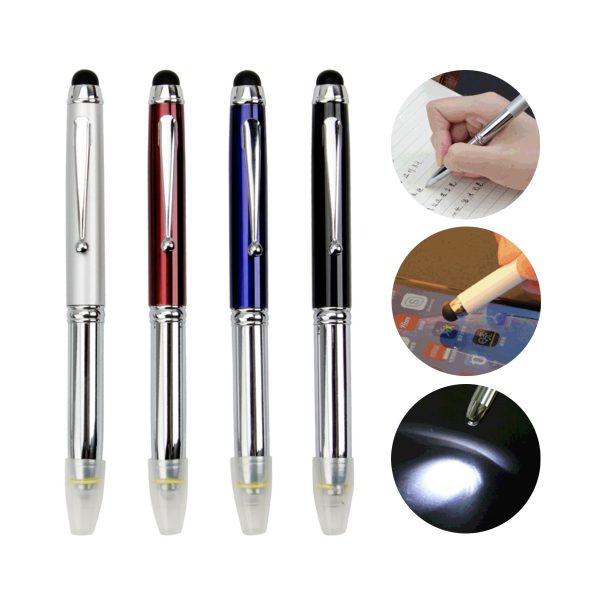 3 in 1 Metal Pen (Stylus/ LED)