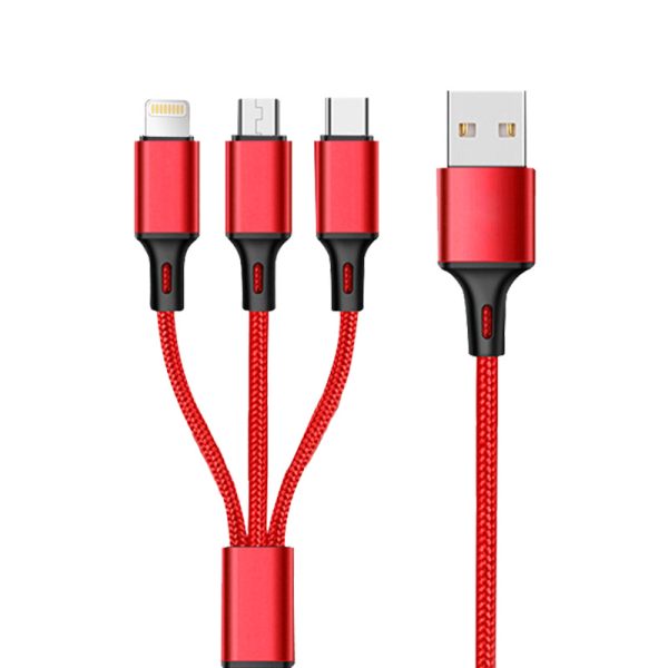 3 in 1 Fast Charging 5A Phone Cable