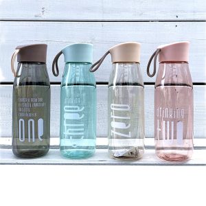 Sleek Plastic Water Bottle with Strap (480ml)