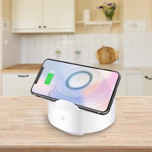 Bluetooth Speaker Lamp with Wireless Charger and Phone Stand