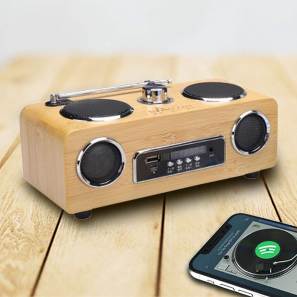 Retro-bamboo-wood-portable-speaker