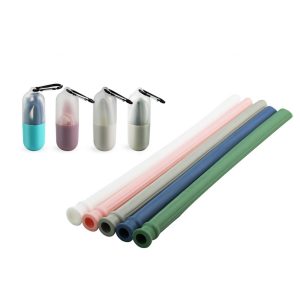 Portable Reusable Silicone Straw