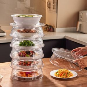 PET Stackable Food Lid Cover