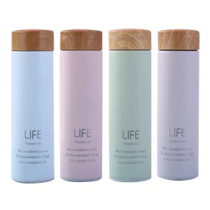 Thermal Flask with Wooden Lid Texture (500ml)