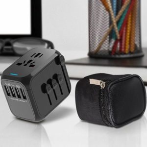 Travel adapter with PU pouch