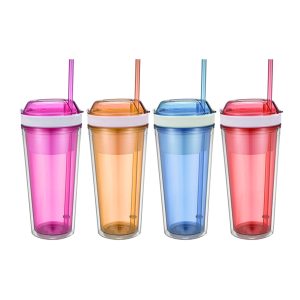 Snack Tumbler with Straw (550ml)