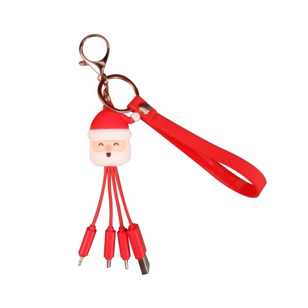 Santa USB Cable Keychain