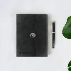 Executive Leather Notebook with Pen Set