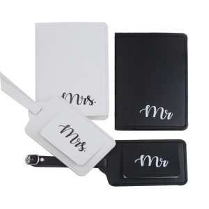 Couple Travel Passport Holder & Luggage Tag Set