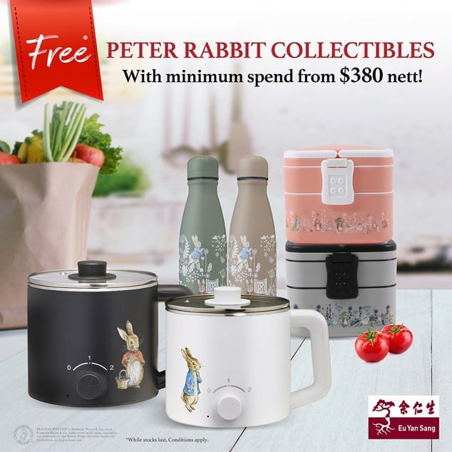 Petter Rabbit merchandise for Eu Yan Sang