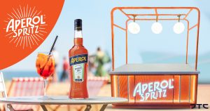 Aperol display cart