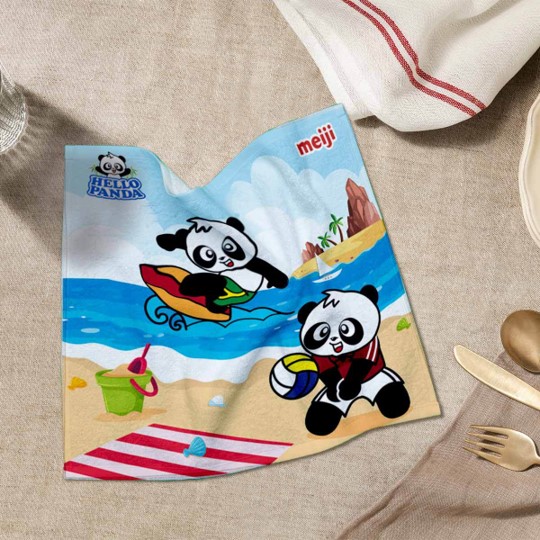 Meiji Hello Panda handkerchief