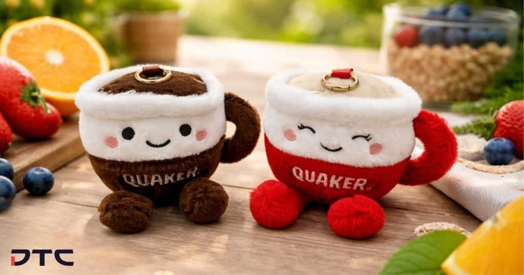 Quaker Oats Mug Plushie Keychains