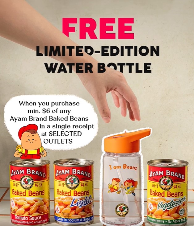 Ayam brand baked beans bottle gift with purchase