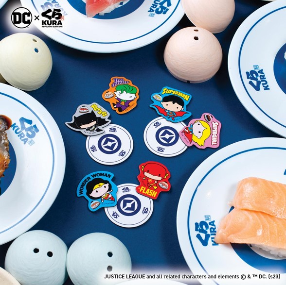 Kura Sushi and DC Super Heroes Licensed Merchandise