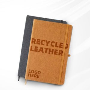 ecycled leather notebook