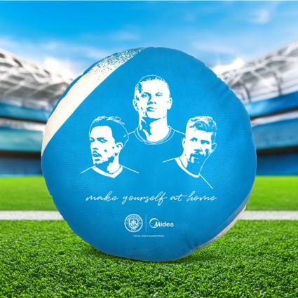 Customised Promotional Merchandise: Midea x Mancity Haaland Cushion