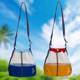 Stylish Mesh Polyester Sling Bag