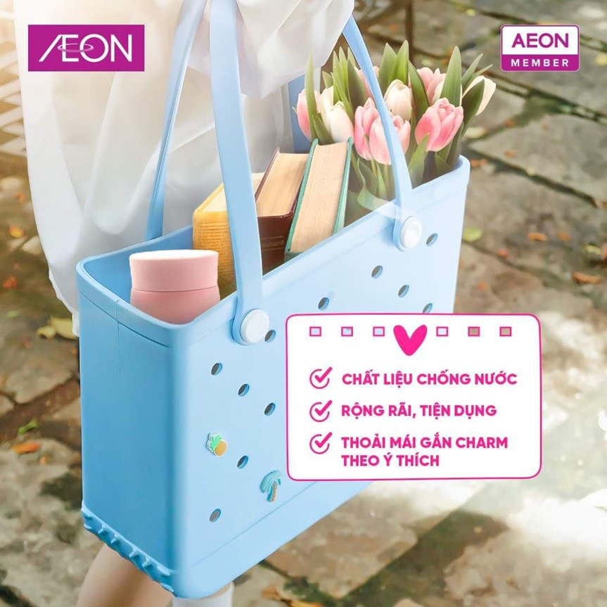 Aeon Vietnam EVA Bag with charm - Blue - promo info