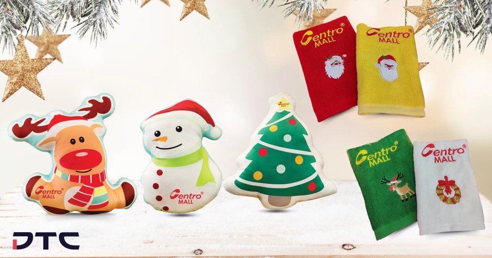 Customised Christmas Promotional Gifts Centro Mall Cushions_Towels showcase