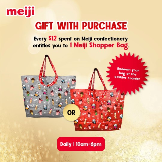 Meiji promotional gift with purchase shopper bag - promo